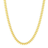 18K gold plated Stainless steel Leafs necklace, Intensity