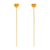 18K gold plated Stainless steel Hearts earrings, Intensity