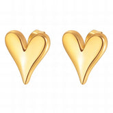 18K gold plated Stainless steel Hearts earrings, Intensity