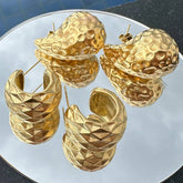 18K gold plated Stainless steel earrings, Intensity