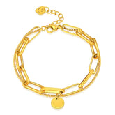 18K gold plated Stainless steel bracelet, Intensity