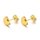 18K gold plated Stainless steel Hearts earrings, Intensity