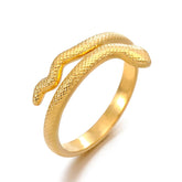 18K gold plated Stainless steel Snakes finger ring, Intensity
