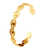 18K gold plated Stainless steel Evil Eyes bracelet, Intensity
