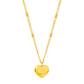 18K gold plated Stainless steel Heart necklace, Intensity