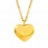18K gold plated Stainless steel Heart necklace, Intensity