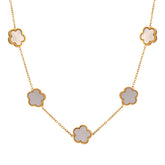 18K gold plated Stainless steel Flower Meadow necklace, Intensity