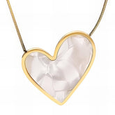 18K gold plated Stainless steel Heart necklace, Intensity