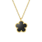 18K gold plated Stainless steel Flower necklace, Intensity