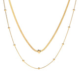 18K gold plated Stainless steel necklace, Intensity