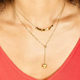 18K gold plated Stainless steel Heart necklace, Intensity