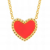 18K gold plated Stainless steel Hearts necklace, Intensity