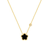18K gold plated Stainless steel Flower necklace, Intensity