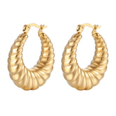 18K gold plated Stainless steel earrings, Intensity