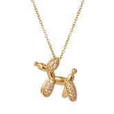 18K gold plated Stainless steel  Dog necklace, Intensity
