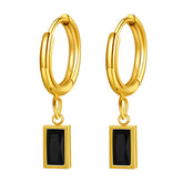 18K gold plated Stainless steel earrings, Intensity
