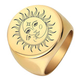 18K gold plated Stainless steel The Sun finger ring, Intensity