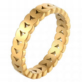 18K gold plated Stainless steel finger ring, Intensity