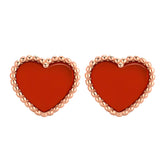 18K gold plated Stainless steel Hearts earrings, Intensity