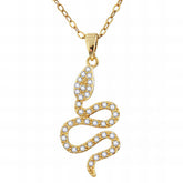 18K gold plated Stainless steel Snake necklace, Intensity