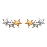18K gold plated Stainless steel Stars earrings, Intensity