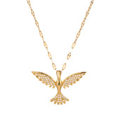 18K gold plated Stainless steel  Bird necklace, Intensity