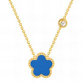 18K gold plated Stainless steel Flower necklace, Intensity