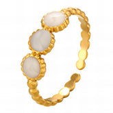 18K gold plated Stainless steel finger ring, Intensity