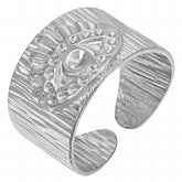 Stainless steel Evil Eye finger ring, Intensity