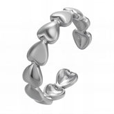 Stainless steel Hearts finger ring, Intensity