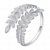 Stainless steel Leafs finger ring, Intensity
