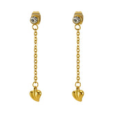 18K gold plated Stainless steel Hearts earrings, Intensity