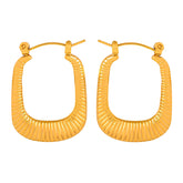 18K gold plated Stainless steel earrings, Intensity
