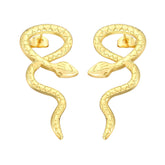 18K gold plated Stainless steel Snakes earrings, Intensity
