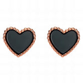 18K gold plated Stainless steel Hearts earrings, Intensity