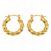 18K gold plated Stainless steel earrings, Intensity