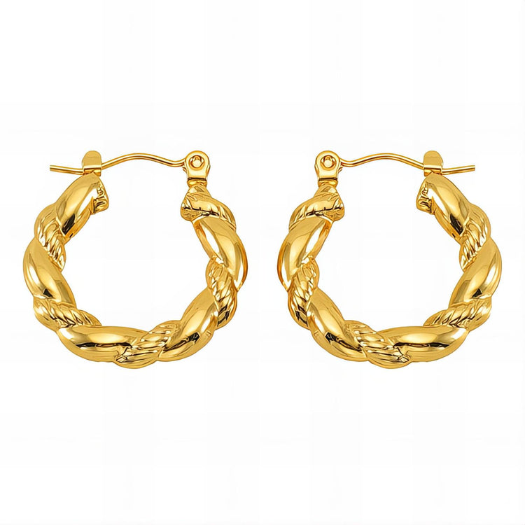 18K gold plated Stainless steel earrings, Intensity