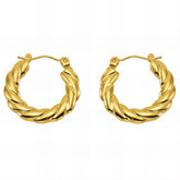 18K gold plated Stainless steel earrings, Intensity