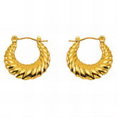 18K gold plated Stainless steel earrings, Intensity