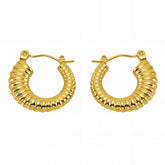 18K gold plated Stainless steel earrings, Intensity