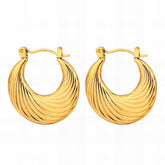 18K gold plated Stainless steel earrings, Intensity