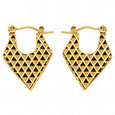 18K gold plated Stainless steel Hearts earrings, Intensity