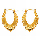 18K gold plated Stainless steel earrings, Intensity