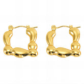 18K gold plated Stainless steel earrings, Intensity