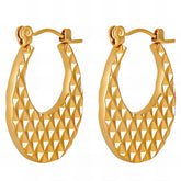 18K gold plated Stainless steel earrings, Intensity