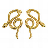 18K gold plated Stainless steel Snakes earrings, Intensity