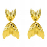 18K gold plated Stainless steel earrings, Intensity