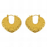 18K gold plated Stainless steel Hearts earrings, Intensity