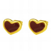 18K gold plated Stainless steel Hearts earrings, Intensity