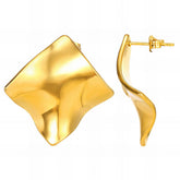 18K gold plated Stainless steel earrings, Intensity